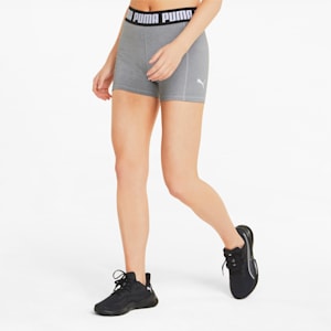 TRAIN PUMA STRONG Women's 3" Tight Training Shorts, Griffin Heather, extralarge-GBR